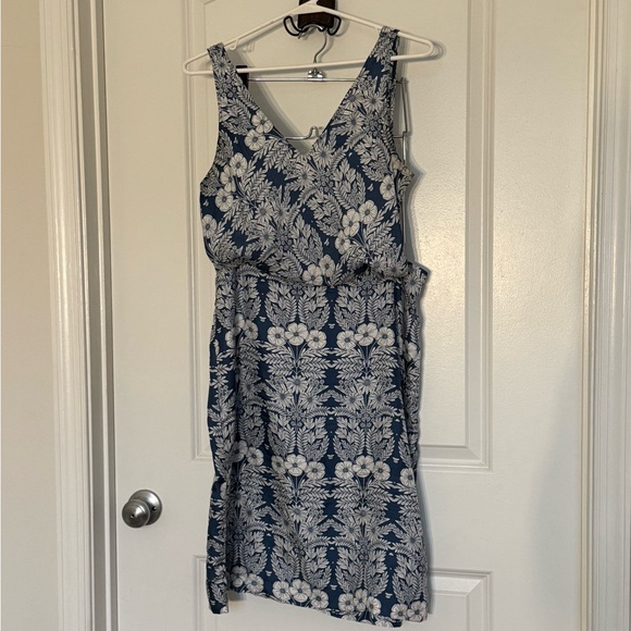 100% Silk Blue Floral Tank Top & Slip Skirt Set from Abigail Borg by J. Crew - Picture 6 of 10